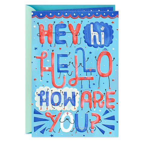 Hey Hi Hello Blank Card Greeting Cards Hallmark