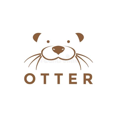 Face Cute Otter Logo Design Vector Graphic Symbol Icon Sign