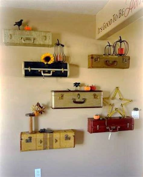 Recycling Old Suitcases For Wall Shelves Vintage Furniture