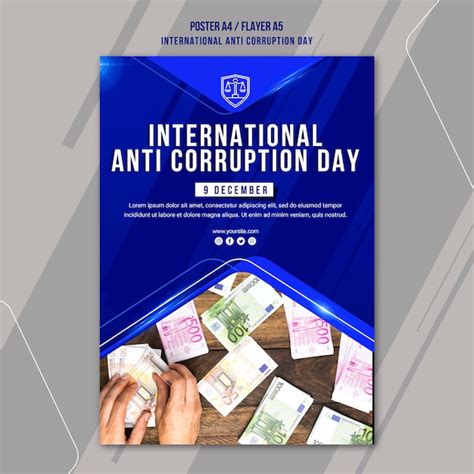 Free Psd Anti Corruption Day Poster Template