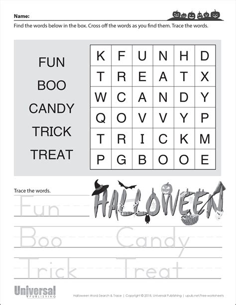 Halloween Activities Free Printables Universal Publishing