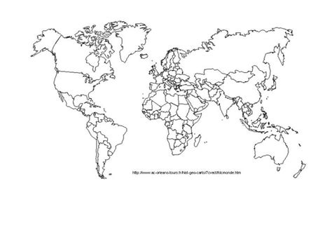 Carte Du Monde Avec Fronti Res Carte Du Monde En Noir Et Blanc Imprimer Arouisse Com