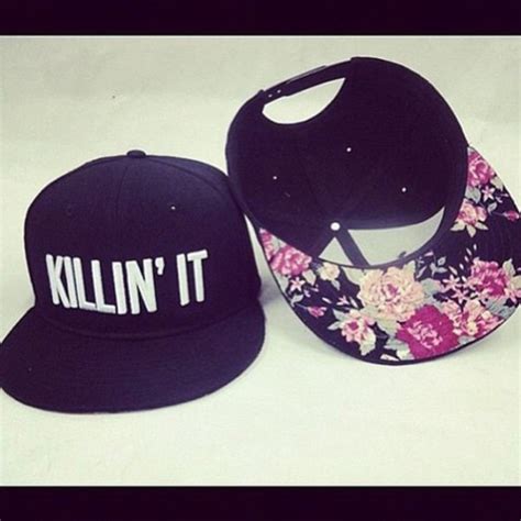 Hat Floral Snapback Dope Swag Cute Roses Flowers Kill Kpop