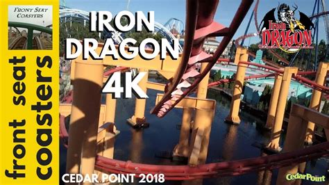 Iron Dragon 4k Pov Cedar Point 2018 Roller Coaster Front Seat On Ride