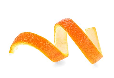 Fresh Orange Skin Isolated On A White Background Stock Photo Download