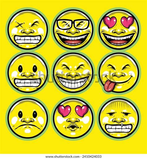 Emoji Character Vector Set Emojis Happy Stock Vector Royalty Free