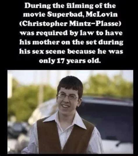 during the filming of the movie superbad mclovin christopher mintz plasse was required by law