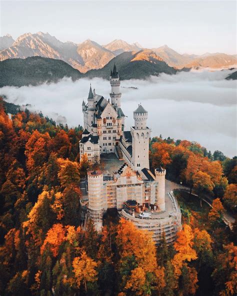 Once Upon A Time🏰🍁 Above The Clouds Surrounded By Bavarias Peaks