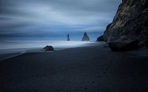 1920x1200 Iceland Nature Sea Beach Cliff Coast Landscape Wallpaper