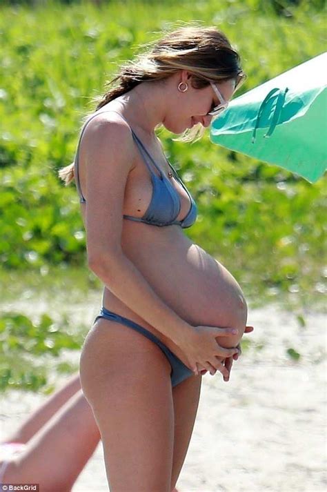 Candice Swanepoel Parades Her Huge Baby Bump In Bikini In Brazil
