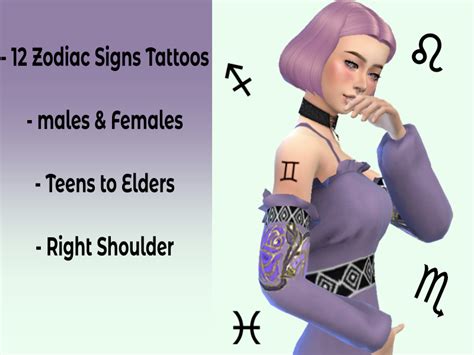 The Sims Resource Zodiac Signs Tattoos