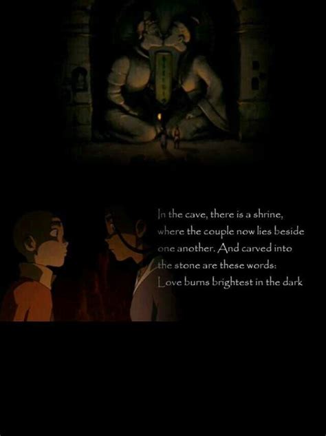 Aang Katara Cave Of Two Lovers Text Quote Avatar The Last