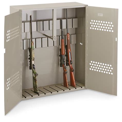 Locking real wood gun cabinets & gun racks. U.S. Military Surplus Metal Gun Cabinet, Used - 658553 ...