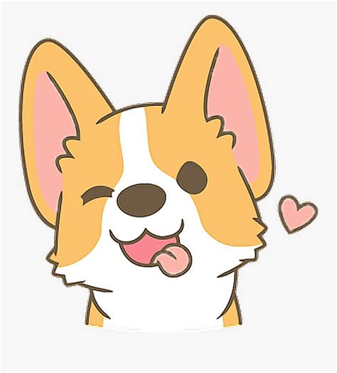 Dog Clipart Kawaii Cute Simple Dog Drawing Free Transparent Clipart