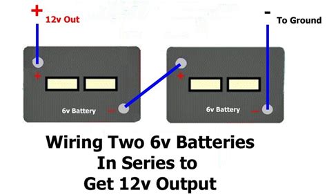 How To Wire Two 6 Volt Batteries In Series To Produce 12 Volts Of Output