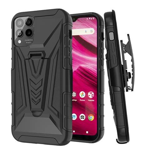 3 In 1 Advanced Armor Hybrid Case With Belt Clip Holster For T Mobile