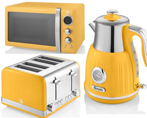 Buy Swan Retro 15l 3kw Jug Dial Kettle 4 Slice 1600w Toaster And 800w