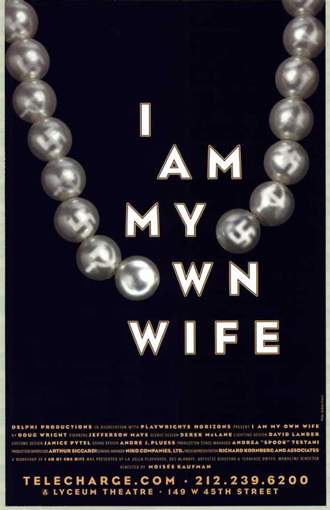 I Am My Own Wife 2003 11x17 Broadway Poster