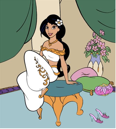 Princess Jasmine In Her Beautiful Outfit In Her Royal Bedchamber