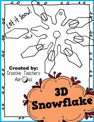 3d Snowflake Classroom Craft Teaching Resources