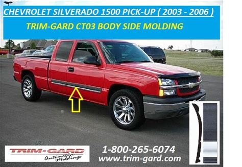 2003 2004 2005 2006 Chevrolet Silverado 1500 Pick Up Body Side Molding