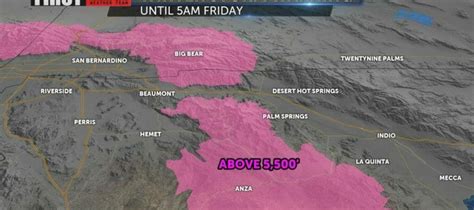 Winter Storm Warning San Bernardino County Mountains Riverside County