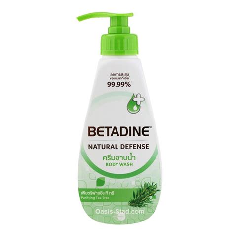 Betadine natural defense body wash moisturizing manuka honey 500ml x 2 + foaming hand wash moisturizing manuka honey 225ml x 2 kills 99.999% germs. Betadine Natural Defense Purifying Tea Tree Body Wash