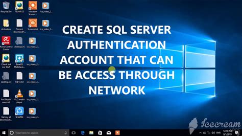Create Sql Server Authentication Account That Can Be Access Through