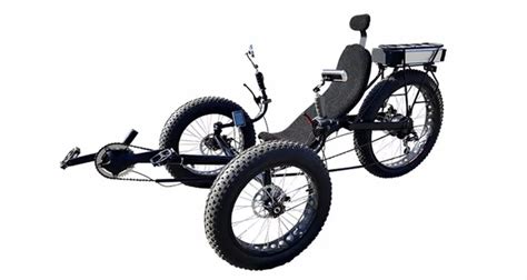 Front Two Wheel Adult Travel Recumbent Fat Tire Electric Bike Folding