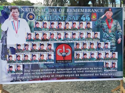 National Day Of Remembrance For Saf 44 Held At Camp Bagong Diwa