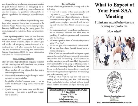 what to expect at your first saa meeting printable download sex addicts anonymous saa
