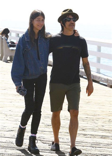 In Each Others Arms Anthony Kiedis And His Makeup Free Girlfriend Helena Anthony Kiedis Red