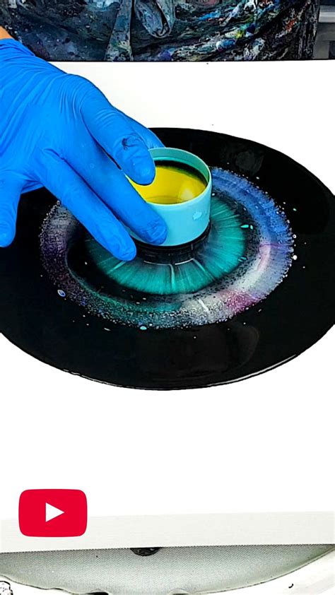 Galaxy Fluid Art Technique Open Cup Acrylic Pouring Tutorial By Olga