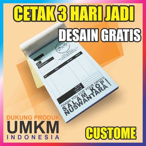 Jual Cetak Nota Rim Ply Rangkap Custom Ncr Invoice Bon Ply