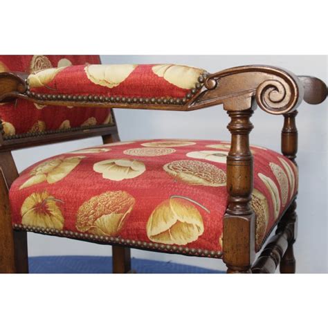 We have floral armchairs for you that are lovely, can be treated to become stain resistant, and are extremely. 17th Century European Style Red Floral Fabric Dining ...