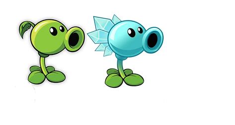 Image Peashooter And Ice Pea Plants Vs Zombies Character