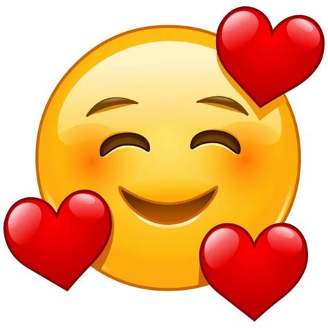 Smiling Face With Three Hearts Emoji Emoticon Emoticon Cool Emoji My