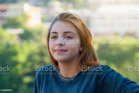 Close Up Portrait Of A Beautiful Teenage Girl In Tbilisi Capital Of Georgia Beautyful Teen Girl