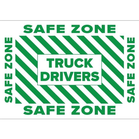 Floor Decal 14x20 Truck Driver Safe Zone Visual Workplace Inc