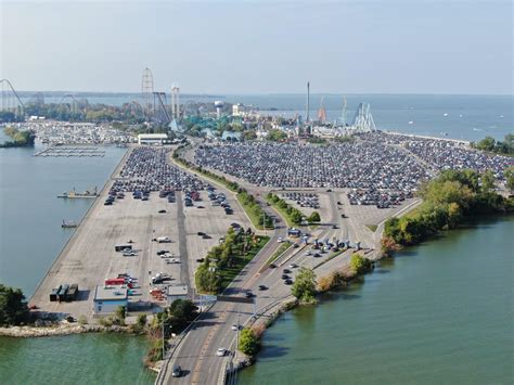 Aerial View of Cedar Point’s Parking Lot Today (Credit to City of
