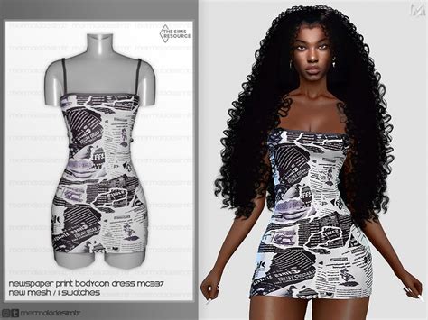 Sims 4 Mods Clothes Sims 4 Clothing Sequin Bodycon Dress Printed
