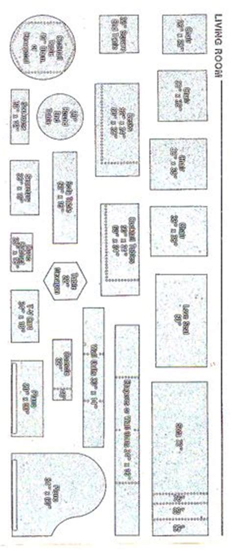 Living room, dining room, bedroom and office area furnishings. Free Printable Furniture Templates | furniture template ...
