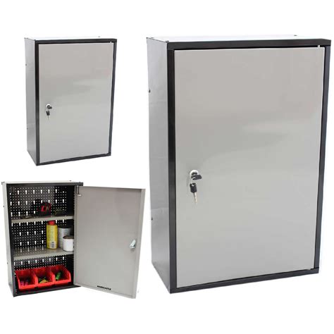 Lockable Metal Garageshed Storage Cabinet Wall Unit Toolpaint Locking