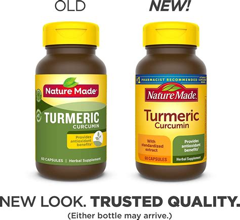 Nature Made Turmeric 500 Mg Capsules 60 Count For Antioxidant Support