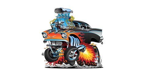 Classic Hot Rod Fifties Style Gasser Drag Racing Muscle