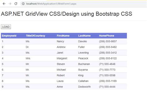 Beautiful GridView Design Using Custom CSS In Asp Net Designinte Com