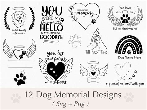 Pet Memorial Svg Bundle Dogs Svg Memorial Svg Paw Prints Etsy Canada