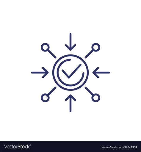 Positive Impact Icon On White Line Royalty Free Vector Image