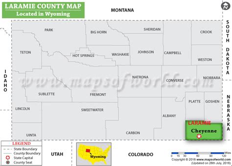 Laramie County Map Wyoming