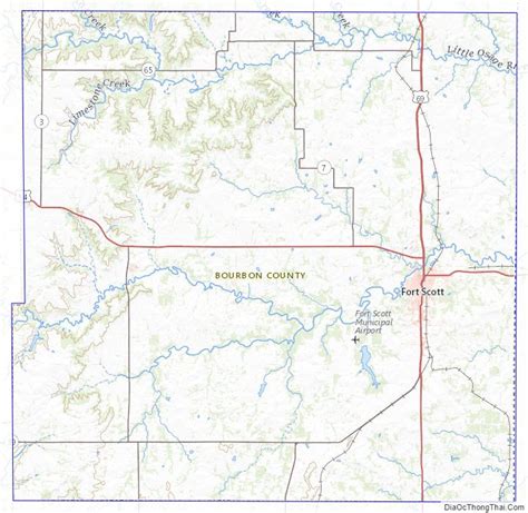 Map Of Bourbon County Kansas Địa Ốc Thông Thái